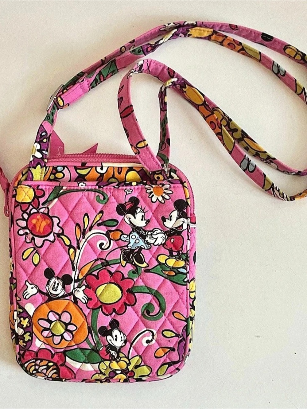 Disney Parks x Vera Bradley Mickey & Minnie Crossbody Bag in Pink